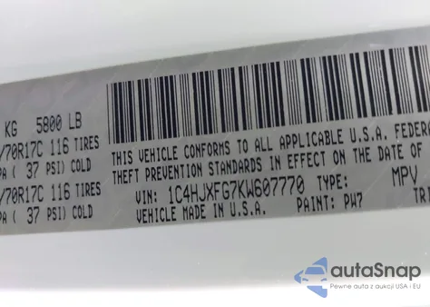 2019 Jeep Wrangler Unlimited Rubicon 4X4 from USA, damaged, VIN 1C4HJXFG7KW607770